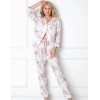 Вискозная пижама с брюками Aruelle DAPHNE, Цвет: белый/розовый, Размеры: XS, изображение 2