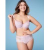 Кружевные высокие трусы слипы Alles LIOR figi classic, Цвет: розовый, Размеры: 3XL, изображение 3