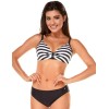 Купальник с полосатым бюстом Ewlon A.8027_965, Цвет: черный, Размеры: S
