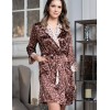 Рубашка-халат из атласа Mia-Amore IREN 7037, Цвет: коричневый, Размеры: L