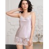 Шелковый комплект с шортами Mia-Amore SELINE 3712, Цвет: сиреневый, Размеры: M