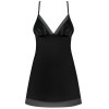 Сексуальная сорочка с оригинальной спинкой Obsessive ALIFINI CHEMISE, Цвет: черный, Размеры: S/M, изображение 3
