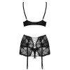 Сексуальный комплект с поясом Obsessive PEONESIA SET, Цвет: черный, Размеры: L/XL, изображение 4