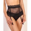 Кружевной пояс для чулок Orhideja 370-345 черный, Цвет: черный, Размеры: M
