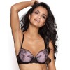 Бюстгальтер балконет пуш-ап с кружевной спинкой MAT KIRA M-2920-11, Цвет: черный/розовый, Размеры: 70C