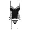 Соблазнительный корсет с трусиками Obsessive SHARLOTTE CORSET, Цвет: черный, Размеры: L/XL, изображение 3