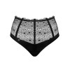 Кружевные высокие стринги Obsessive SHARLOTTE THONG, Цвет: черный, Размеры: S/M, изображение 3