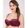 Бюстгальтер балконет Simona M 608 бордо, Цвет: бордо, Размеры: 75F, изображение 3
