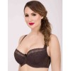 Бюстгальтер балконет Simona M 608 шоколад-сетка, Цвет: шоколад-сетка, Размеры: 75G, изображение 4