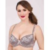 Бюстгальтер балконет пуш-ап биколор Simona M 870 серо-розовый, Цвет: серо-розовый, Размеры: 75D, изображение 5