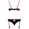 Сексуальный комплект Avanua CYRA SET, Цвет: черно-красный, Размеры: L/XL, изображение 4