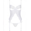 Эффектный корсет + стринги Avanua SILENTIA CORSET, Цвет: белый, Размеры: 2XL/3XL, изображение 3
