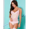 Мягкий корсет с пажами + стринги Avanua SISI CORSET, Цвет: розовый, Размеры: 2XL/3XL