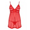 Красная сорочка + стринги Avanua ZAFIRA CHEMISE, Цвет: красный, Размеры: S/M, изображение 3