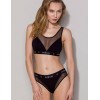 Хлопковый топ с сеточкой Passion PS002 TOP BLACK, Цвет: черный, Размеры: S, изображение 4