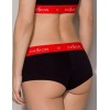 Хлопковые трусики-шорты Passion PS003 PANTIES BLACK, Цвет: черный, Размеры: S, изображение 2