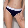 Хлопковые трусики-стринги Passion PS007 PANTIES NAVY BLUE, Цвет: синий, Размеры: XL