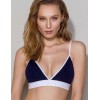Хлопковый топ-триангул без косточек Passion PS007 TOP NAVY BLUE, Цвет: синий, Размеры: L