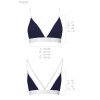 Хлопковый топ-триангул без косточек Passion PS007 TOP NAVY BLUE, Цвет: синий, Размеры: L, изображение 3