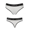 Хлопковые трусики-бразилиана Passion PS008 PANTIES GREY, Цвет: серый, Размеры: L, изображение 3