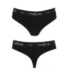 Хлопковые трусики-бразилиана Passion PS009 PANTIES BLACK, Цвет: черный, Размеры: XL, изображение 3