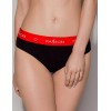 Хлопковые трусики-бразилиана Passion PS009 PANTIES BLACK-RED, Цвет: черно-красный, Размеры: S