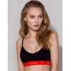 Хлопковый топ на тонких бретелях Passion PS009 TOP BLACK-RED, Цвет: черно-красный, Размеры: L