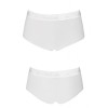 Хлопковые трусики-шорты Passion PS010 PANTIES WHITE, Цвет: белый, Размеры: M, изображение 3