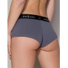 Хлопковые трусики-шорты Passion PS013 PANTIES DARK GREY, Цвет: серый, Размеры: L, изображение 2