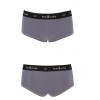 Хлопковые трусики-шорты Passion PS013 PANTIES DARK GREY, Цвет: серый, Размеры: L, изображение 4