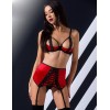 Сексуальный комплект с поясом Passion FEMMINA SET, Цвет: красный, Размеры: L/XL