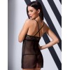 Прозрачная сорочка Passion QUENTRIS CHEMISE, Цвет: черный, Размеры: S/M, изображение 2
