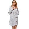 Ночная рубашка из вискозы Esotiq NATURE 37377, Цвет: светло-серый, Размеры: L