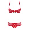 Откровенный комплект Obsessive ALABASTRA красный, Цвет: красный, Размеры: 2XL, изображение 3