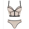 Сексуальный комплект Obsessive NUDELIA SET телесный, Цвет: телесный, Размеры: L/XL, изображение 3