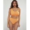 Высокие плавки бразилиана Kris Line MALIBU brasyliana high waist оранжевый, Цвет: оранжевый, Размеры: XL, изображение 3