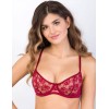 Кружевной мягкий бюстгальтер балконет Lina A 3069 румба, Цвет: румба, Размеры: 70D, изображение 5
