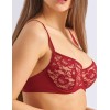 Кружевной мягкий бюстгальтер балконет Lina A 3069 румба, Цвет: румба, Размеры: 70D, изображение 3