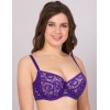 Бюстгальтер с мягкими кружевными чашками Lina A 6010 южная ночь, Цвет: южная ночь, Размеры: 70E, изображение 8