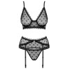 Сексуальный комплект с поясом Obsessive ASTRALYA SET, Цвет: черный, Размеры: S/M, изображение 3