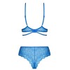 Сексуальный комплект Obsessive BLUELLIA SET, Цвет: голубой, Размеры: L/XL, изображение 4