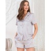 Атласный комплект с шортами Mia-Mella JULIA 8738 серый жемчуг, Цвет: серый жемчуг, Размеры: XL
