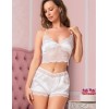 Атласный комплект тройка с шортами Mia-Amore LIDIA 7056, Цвет: белый, Размеры: L, изображение 3