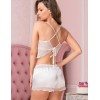 Атласный комплект тройка с шортами Mia-Amore LIDIA 7056, Цвет: белый, Размеры: L, изображение 2