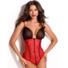 Эротическое черно-красное боди Anais DIVINA, Цвет: черно-красный, Размеры: L