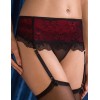 Кружевной пояс для чулок Gabriella 532 NANCY чёрно-красный, Цвет: чёрно-красный, Размеры: S