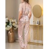 Шелковая пижама с брюками Mia-Amore MILINDA 3726, Цвет: жемчужно-розовый, Размеры: S, изображение 2