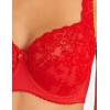 Бюстгальтер полумягкий с флок напылением Simona M 900 бархат красный, Цвет: бархат красный, Размеры: 75D, изображение 4