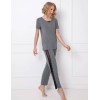 Вискозный комплект-двойка Aruelle CAMILLA, Цвет: серый, Размеры: XS, изображение 2