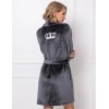 Теплый халат Aruelle EVE DARK GREY, Цвет: графит, Размеры: XS, изображение 2